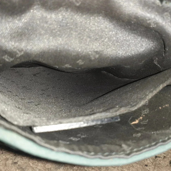 Vintage  TRUSSARDI-Green Patent Signature Leather/Nylon-Cross/Shoulder-Excellent - Picture 6 of 8